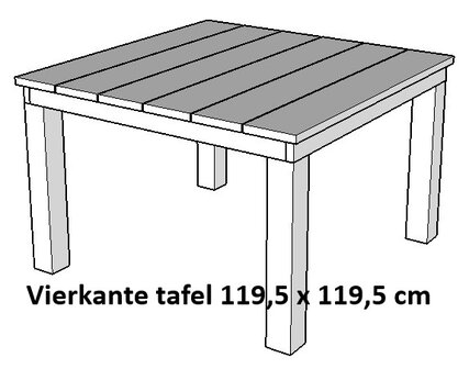 Vierkante tafel middel