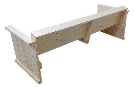 Loungebank steigerhout achterkant