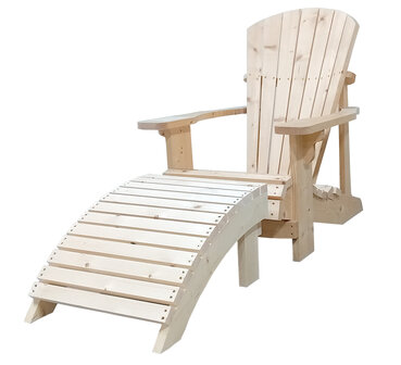 Adirondack chair met voetenbank