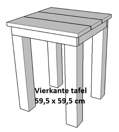 Vierkante tafel klein