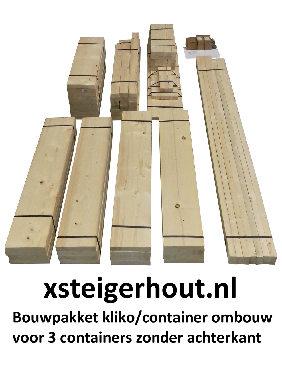 winnaar schild Ook Kliko ombouw - container ombouw - xsteigerhout