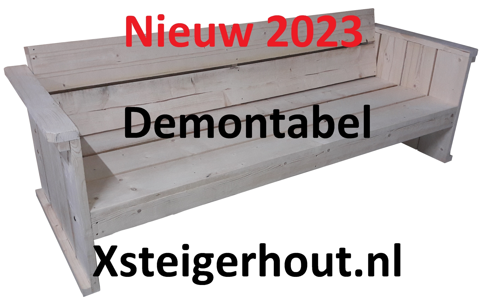 Percentage Erfenis Arthur Demontabele steigerhout tuinbank bouwpakket - xsteigerhout