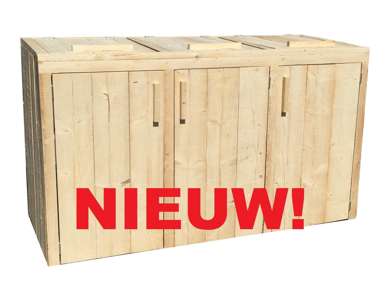 winnaar schild Ook Kliko ombouw - container ombouw - xsteigerhout