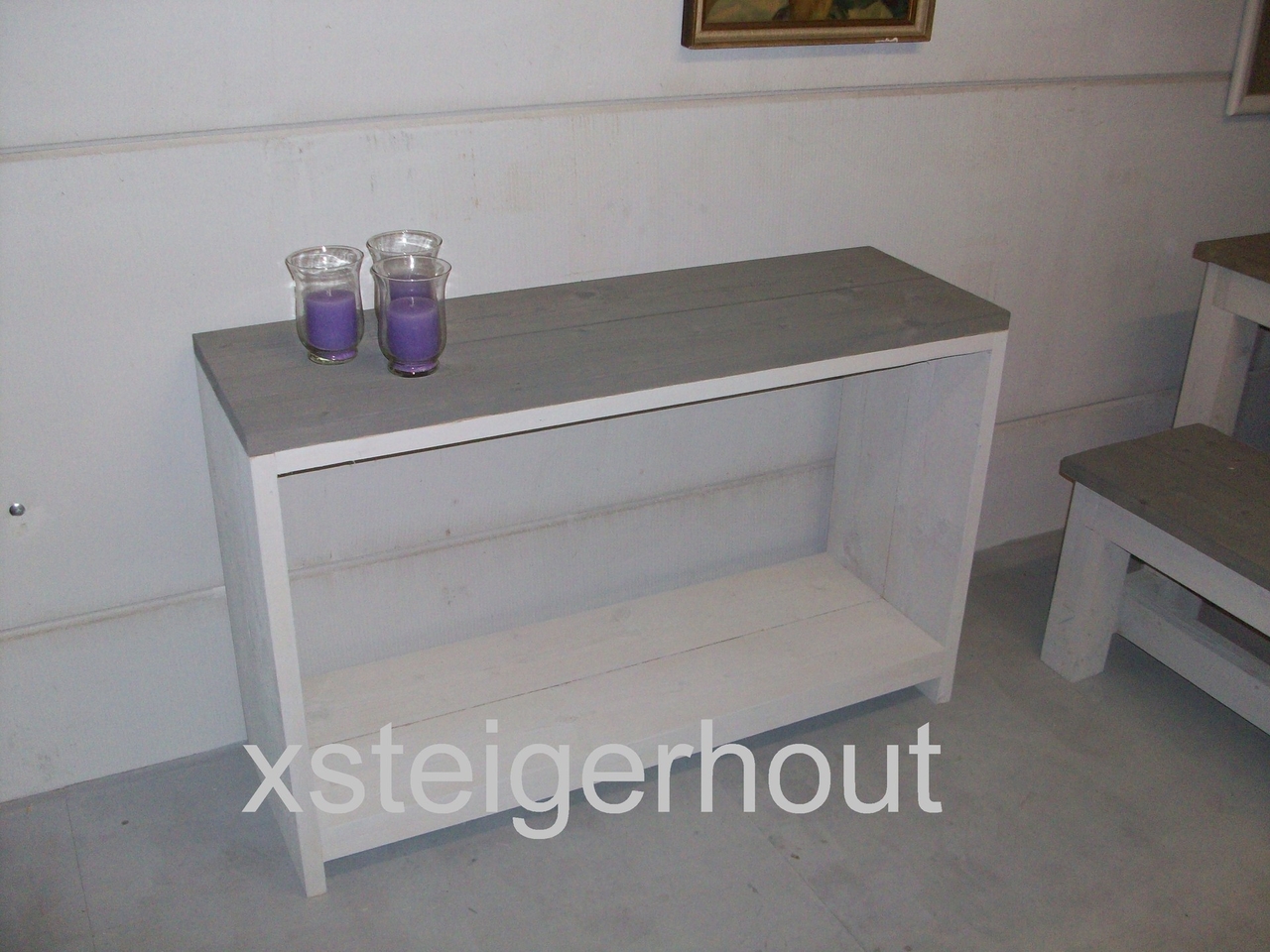 In Sinewi reflecteren Smalle steigerhout side table bouwpakket - xsteigerhout