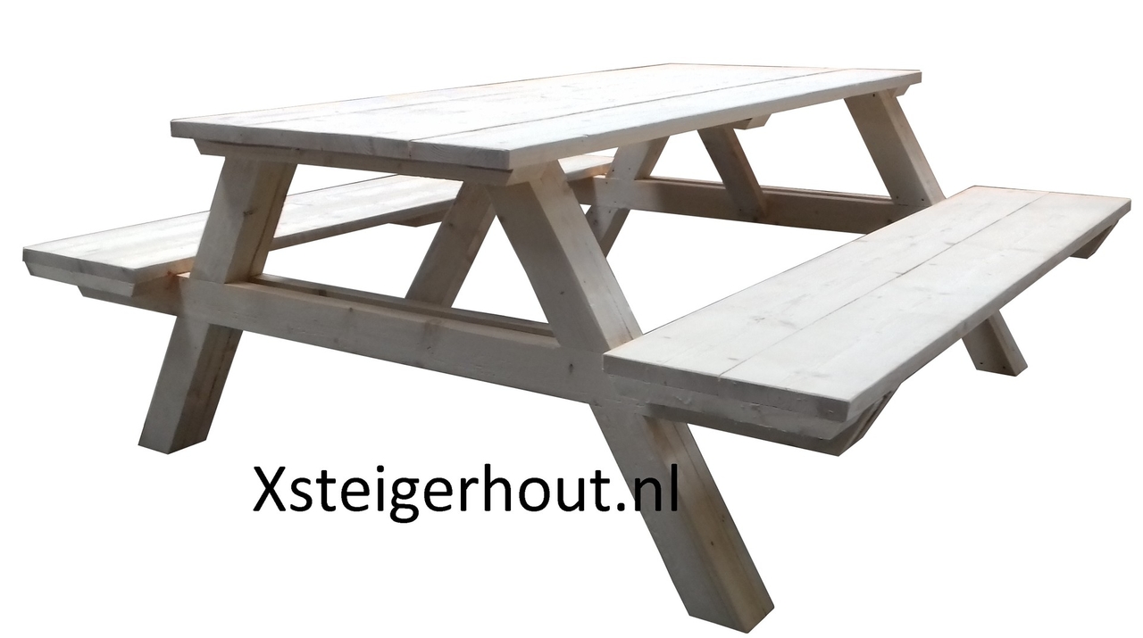 Picknicktafel steigerhout bouwpakket €129,- xsteigerhout