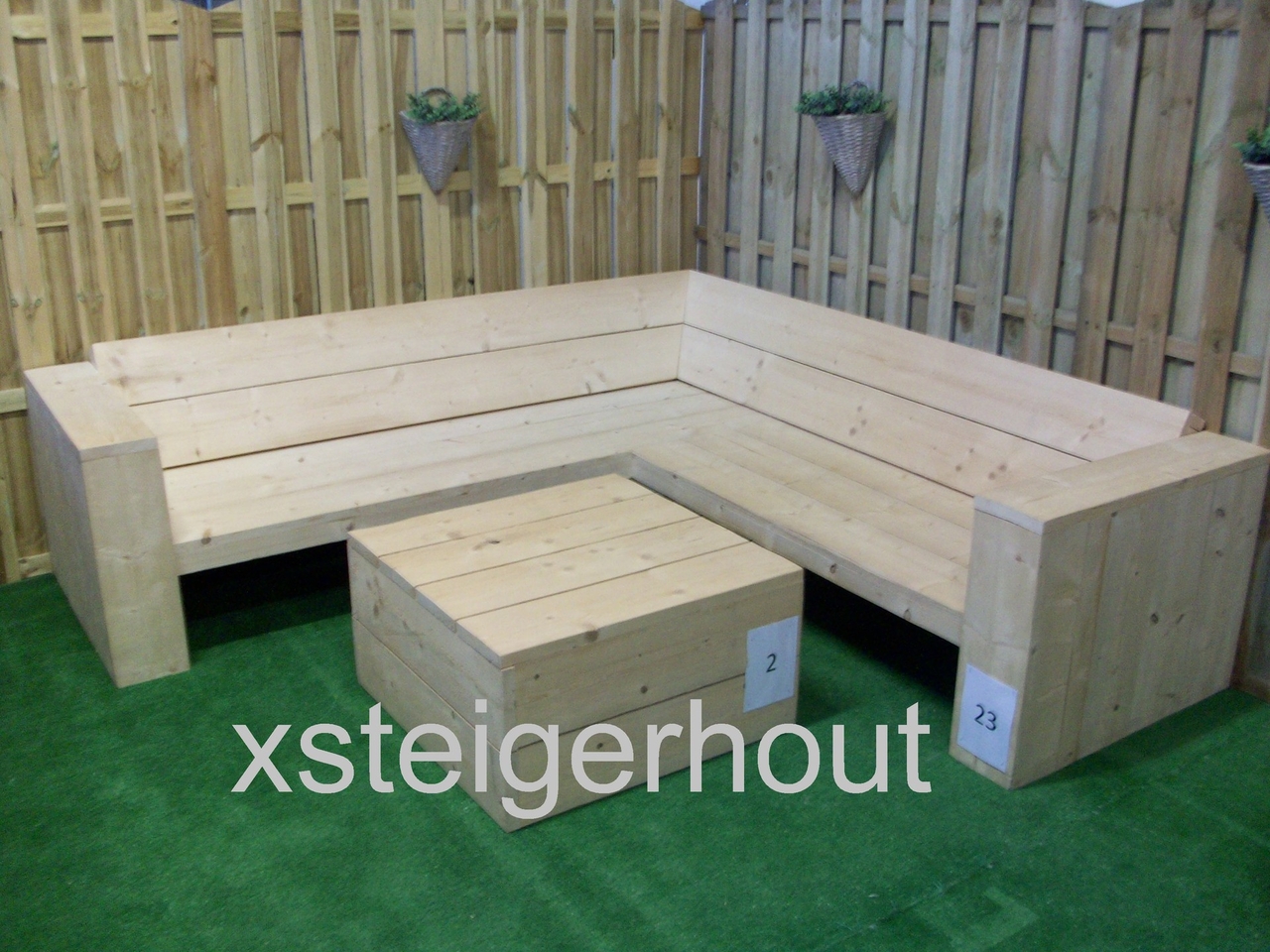 solide Oefening Recensie Hoekbank steigerhout bouwpakket - xsteigerhout