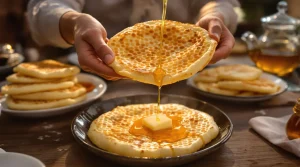 Deze „duizendgatenpannenkoek” is volgens chef Mounir Toub het perfecte einde van de ramadan