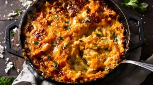 Kleurrijke ovenschotel met andijvie en zoete aardappel die je razendsnel op tafel zet