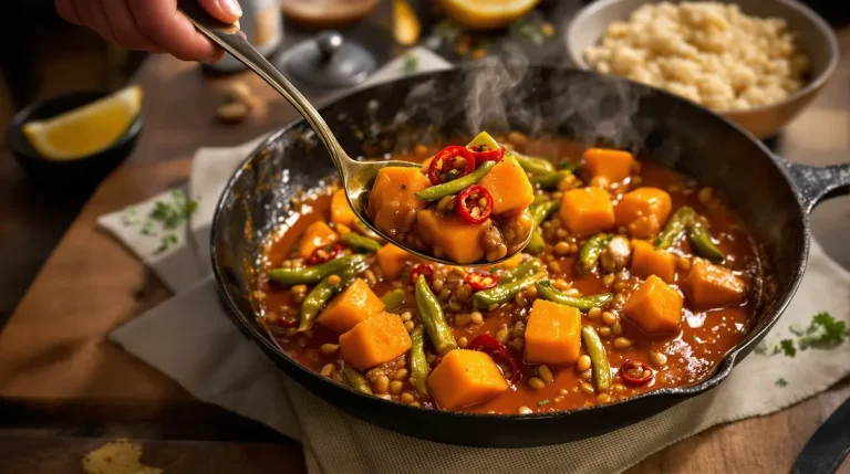 Kook mee met MAX: pittige bimi-stoof met zoete aardappel, dit recept zet je zo op tafel Kook mee met MAX: pittige bimi-stoof met zoete aardappel, dit recept zet je zo op tafel